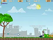 Sleep the Dog free online physics puzzle shooter game showing an injection dart being aimed at a dog