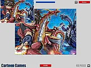 Bakugan Jigsaw Puzzle free online game on PlayArcadeHub with multiple puzzle pieces