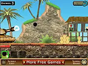Play Desert Storm Game online free demolition physics puzzle with cannonballs and missiles