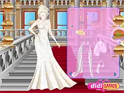 Victorian Wedding Dresses free online dress-up game featuring a bride in an elegant historical gown with a long train