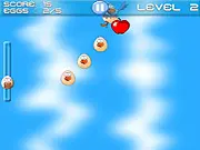 Twirip online game screenshot - hatching eagle eggs by clicking on them before they fall to the ground.