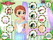 A bridal-themed screenshot of the Irish Destination Wedding Prep free online game showing the bride getting ready in a beautiful castle setting