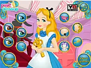 Alice In Wonderland Makeover free online dress-up and spa game, PlayArcadeHub