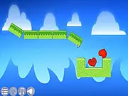 Screenshot of Sandy and Ivy online puzzle game showing the two characters separated by various blocks that need to be removed.