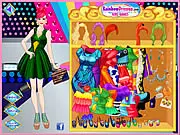 Edgy Shoes Fashionista Dress Up game screenshot, supermodel on a runway, free online dress up game with high heels and designer clothes