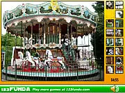 Playing Hidden Spots Merrygoround free online puzzle game