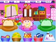 Play Baby Caring Helper free online game, a character caring for sweet babies