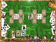 Playing Kitty Patience TriPeaks Solitaire free online