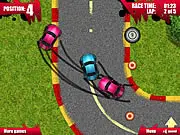 Overdrive Fury race cars speeding on a track, play free car racing game online