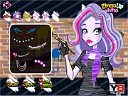 Catrine DeMew Artsy Makeover free online dress-up game featuring the Monster High werecat ghoul