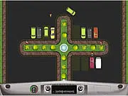Gameplay screenshot of Concert Parking free game, showing a car carefully navigating through a crowded parking lot towards a highlighted space