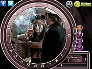 The Lone Ranger Hidden Alphabets game screen showing four split images of Western scenes (horses, cowboys, vast landscapes) with faint, white letters of the alphabet concealed within the details. Play free online puzzle.