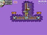 Mathematical Mining game screenshot showing an arithmetic problem with decimals and time being solved in a mining-themed level.