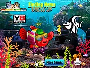 Finding Nemo Dressup online game, free Disney Pixar fashion game, clownfish dress-up game PlayArcadeHub