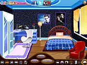 Play Robert Pattinson Fan Room Decor free online game – Decorate a bedroom with posters and furniture inspired by the Twilight star