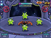 Screenshot of Spot 'n' Smash showing a grid of similar-looking aliens with one slightly different alien to be spotted and clicked.