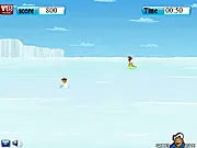 Scrat trying to grab acorns in the Ice Age Scrat Acorns game