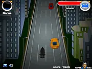 Play Dark Knight Rider free action game online, drive Batman's vehicle, destroy enemy tanks and containers, protect Gotham City