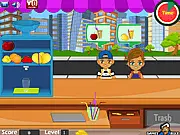 Kids Juice Shop 2 time management game screen showing children queuing for juice