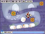 King Rolla free online physics puzzle game, knocking sheep off platforms, trajectory-based action game screenshot