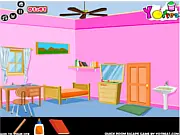 Play Quick Room Escape game online. Point-and-click puzzle scene showing a locked room with hidden objects and clues.