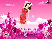 Blossom Girl Dress Up free online game - choosing the best floral dress and accessories for the Blossom Girl.