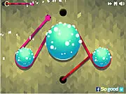 WRRRMZ puzzle game showing a long, squishy worm being guided through a maze of green mushrooms with the mouse