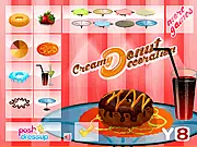Creamy Donut Decoration free online game screenshot showing a selection of beautifully decorated, colorful donuts with icing and toppings
