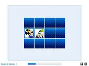 Mickey and Friends Memory free online game screenshot showing a grid of cards with characters like Mickey Mouse, Donald Duck, and Goofy