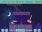 Lull Them All game screen, free online destruction puzzle game where you destroy cars and electronics to achieve silence