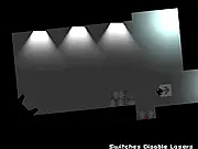 Shadow Drifter free online stealth puzzle game, Drifty Bot in the shadows, evade Gunbots arcade game