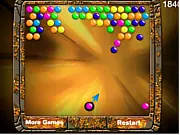 Redakai Bubble Shooter free online game screenshot, addicting puzzle game, colorful bubbles being shot