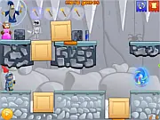 Knight And Magic free online game screenshot, physics-based puzzle, knight saving princess, Merlin helping