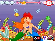 Mermaid Love Kiss free online game, help mermaid couple kiss without getting noticed, timing game