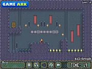 The Lonely King game screen showing a sad king in a dark, empty castle hall searching for a legendary magical horn