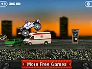 Play Killer Trucks 2 free online action game - smash cars with a police truck and restore order