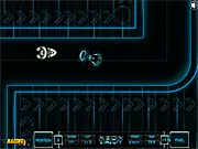 Neon Circuit racing game screen showing a colorful futuristic race car on a neon-glowing track