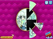 Pizza Puzzle Game screen, free online jigsaw puzzle, assembling pizza pie image, Time Attack mode