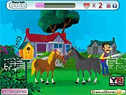 Horse Kissing game, free online animal love game, play romantic timing challenge on PlayArcadeHub