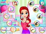 Play Birthday Girl Makeover free online game, girl getting facial treatment and dressing up for party