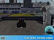 Police Interceptor free online driving game screenshot, police car performing PIT maneuver, high-speed car chase