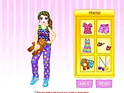 Sleepover Party Dress Up game screenshot, girls in pajamas, online fashion and makeover game