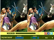 Rapunzel and Flynn Difference game screenshot, play free online puzzle, Rapunzel Eugene Fitzherbert hidden object game
