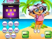 Dora Fun Dress Up game online, free dress-up game for kids, Dora the Explorer and Boots playing