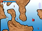 The Tiny Ship navigating a complex level with magnets and traps in the free physics puzzle game.