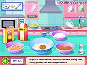 Zucchini Bread Cooking Game screenshot, final loaf of aromatic zucchini bread with cinnamon and nuts, play free online cooking game