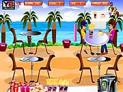 Play Beach Restaurant Serving game online, time management cooking game, free beach restaurant game