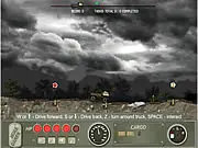 Frontline Truck Driver military logistics game, delivering supplies and towing damaged vehicles, truck upgrades