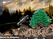 Drive to Rainier free online car driving game physics off-road collect stars