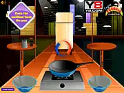 Manhattan Ice Cream cooking game online, showing milk, vanilla, and chocolate ingredients for a free dessert game.